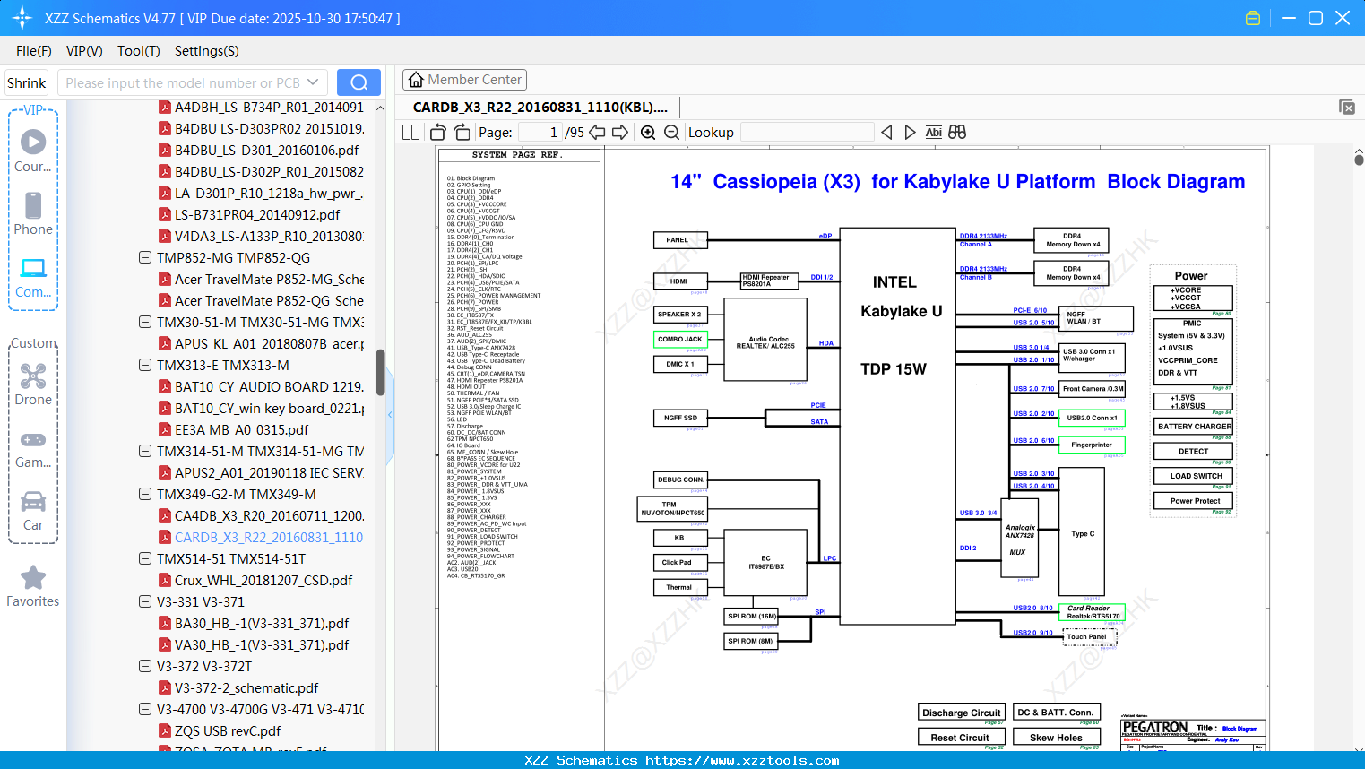 Laptop ACER CARDB_X3_R22_20160831_1110(KBL)